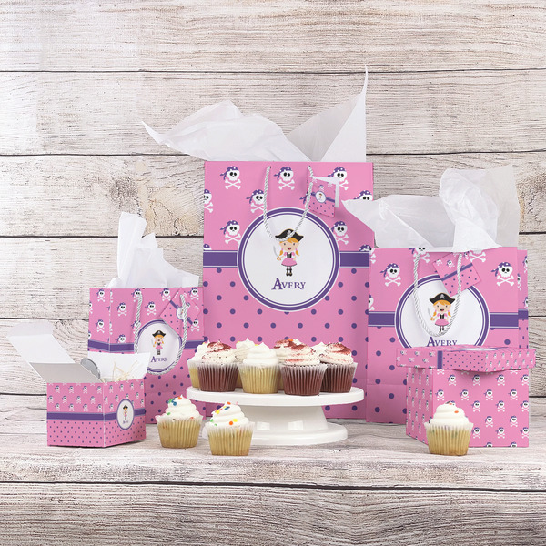 Pink Pirate Gift Bags - In Context