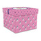 Pink Pirate Gift Boxes with Lid - Canvas Wrapped - Large - Front/Main