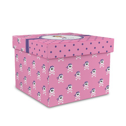 Pink Pirate Gift Box with Lid - Canvas Wrapped - Medium (Personalized)