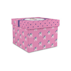 Pink Pirate Gift Box with Lid - Canvas Wrapped - Small (Personalized)
