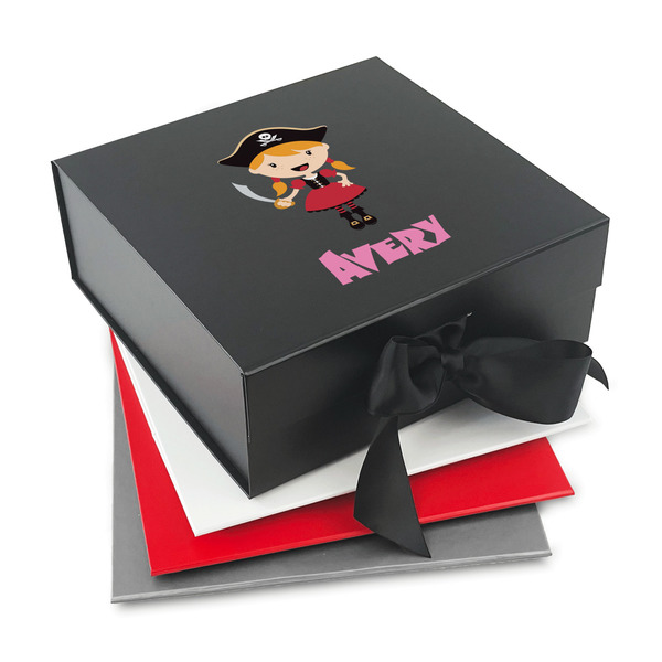 Custom Pink Pirate Gift Box with Magnetic Lid (Personalized)