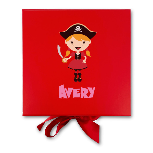 Pink Pirate Gift Boxes with Magnetic Lid - Red - Approval