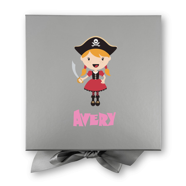 Pink Pirate Gift Boxes with Magnetic Lid - Silver - Approval