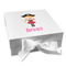 Pink Pirate Gift Boxes with Magnetic Lid - White - Front