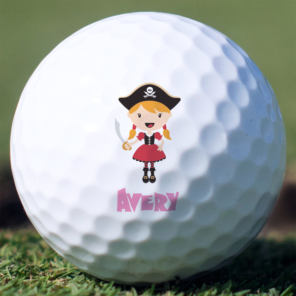 Custom Pink Pirate Golf Balls - Titleist Pro V1 - Set of 12 (Personalized)