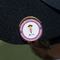 Pink Pirate Golf Ball Marker Hat Clip - Gold - On Hat