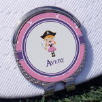 Pink Pirate Golf Ball Marker - Hat Clip