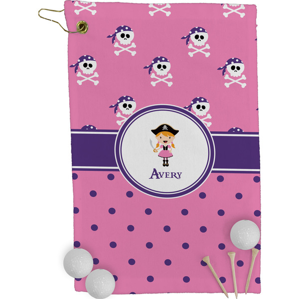 Pink Pirate Golf Towel (Personalized)