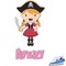 Pink Pirate Graphic Iron On Transfer (Personalized)