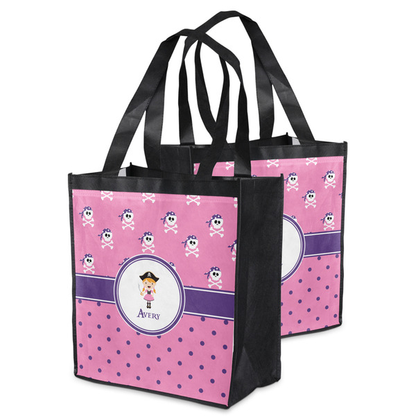 Pink Pirate Grocery Bag - MAIN