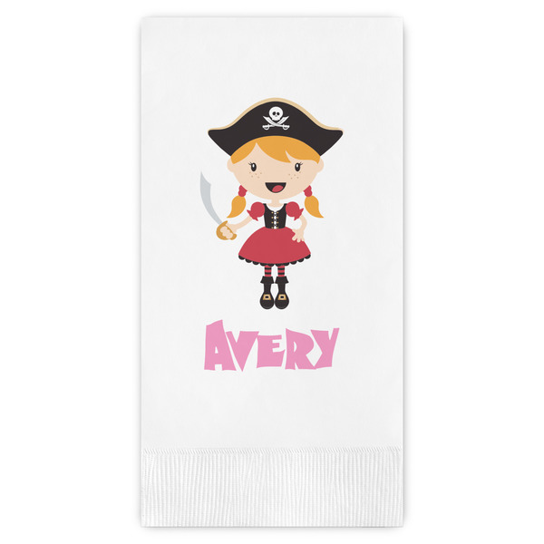 Custom Pink Pirate Guest Towels - Full Color (Personalized)