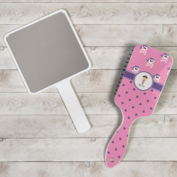 Pink Pirate Hair Brush - In Context