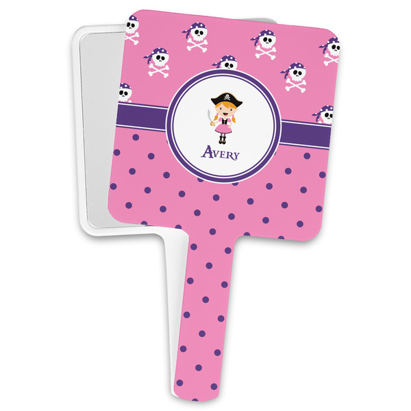 Custom Pink Pirate Hand Mirror (Personalized)