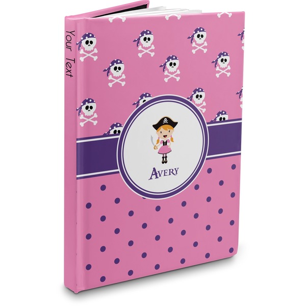 Custom Pink Pirate Hardbound Journal (Personalized)