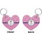 Pink Pirate Heart Keychain (Front + Back)