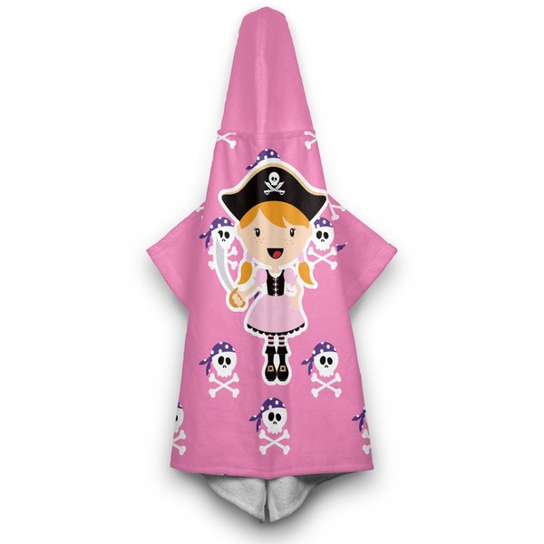 Pink Pirate Hooded Towel - Hanging