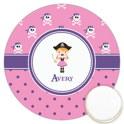 Pink Pirate Printed Cookie Topper - 3.25" (Personalized)