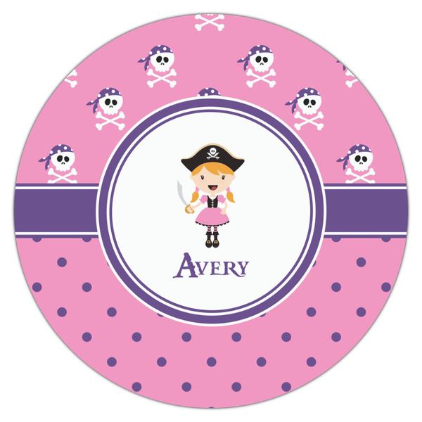 Pink Pirate Icing Circle - Large - Single