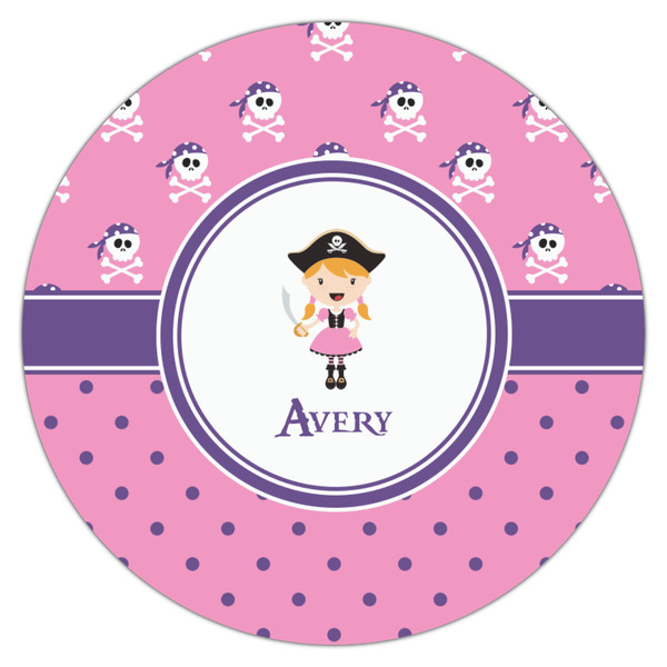 Pink Pirate Icing Circle - Medium - Single