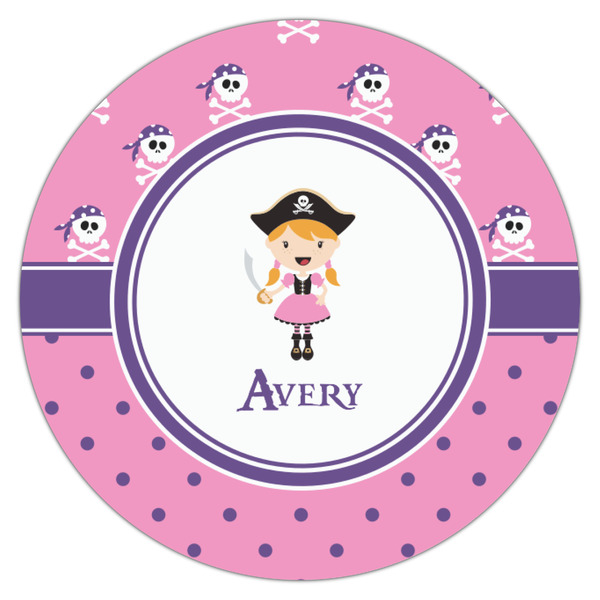 Pink Pirate Icing Circle - Small - Single
