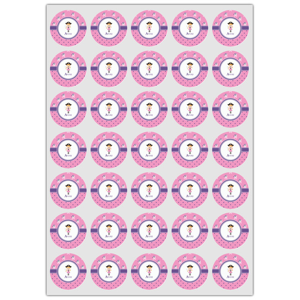 Pink Pirate Icing Circle - XSmall - Set of 35
