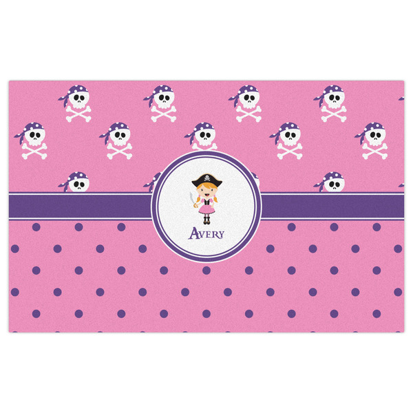 Pink Pirate Indoor / Outdoor Rug - 5'x8' - Front Flat