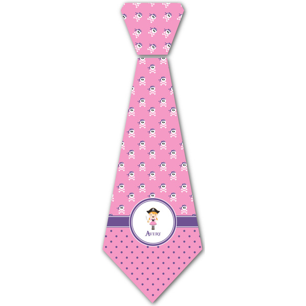 Custom Pink Pirate Iron On Tie - 4 Sizes w/ Name or Text