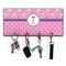 Pink Pirate Key Hanger w/ 4 Hooks & Keys