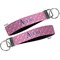 Pink Pirate Key-chain - Metal and Nylon - Front and Back