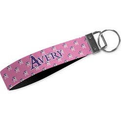 Pink Pirate Webbing Keychain Fob - Small (Personalized)