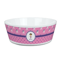 Pink Pirate Kid's Bowl (Personalized)
