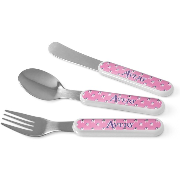 Custom Pink Pirate Kid's Flatware (Personalized)
