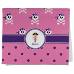 Pink Pirate Kitchen Towel - Poly Cotton w/ Name or Text