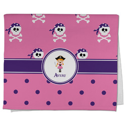 Pink Pirate Kitchen Towel - Poly Cotton w/ Name or Text