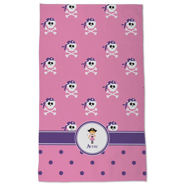 Pink Pirate Kitchen Towel - Poly Cotton - Full Front