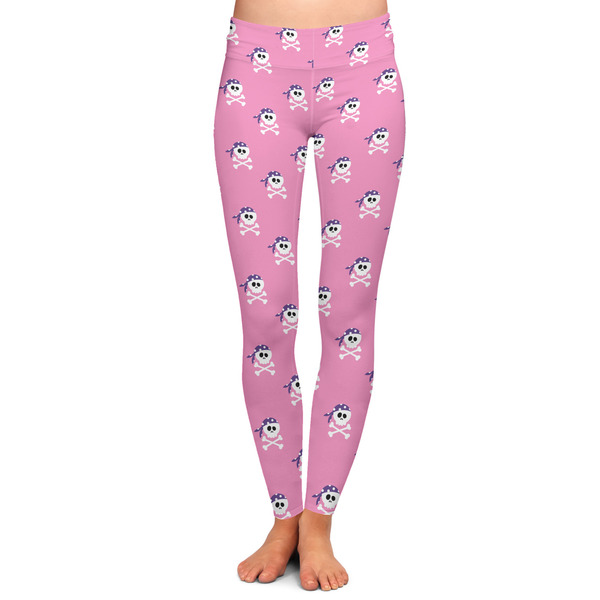 Custom Pink Pirate Ladies Leggings - Extra Large