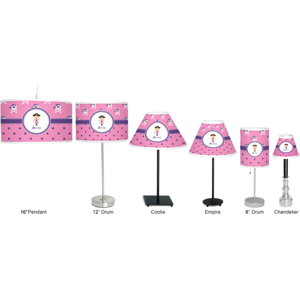 Pink Pirate Lamp Full View Size Comparison