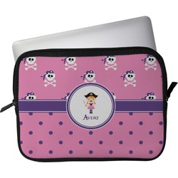 Pink Pirate Laptop Sleeve / Case - 15" (Personalized)
