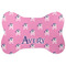 Pink Pirate Bone Shaped Dog Food Mat (Large) (Personalized)