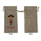 Pink Pirate Large Burlap Gift Bags - Front Approval