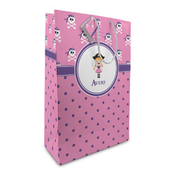 Pink Pirate Large Gift Bag (Personalized)