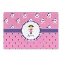 Pink Pirate Large Rectangle Car Magnet (Personalized)