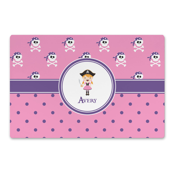 Custom Pink Pirate Large Rectangle Car Magnet (Personalized)