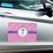 Pink Pirate Large Rectangle Car Magnets- In Context