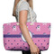 Pink Pirate Large Rope Tote Bag - In Context View