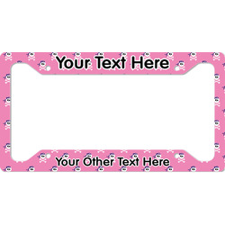 Pink Pirate License Plate Frame - Style A (Personalized)