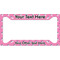 Pink Pirate License Plate Frame - Style A