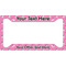 Pink Pirate License Plate Frame (Personalized)