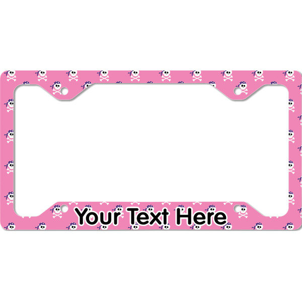 Custom Pink Pirate License Plate Frame - Style C (Personalized)