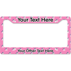 Pink Pirate License Plate Frame - Style B (Personalized)